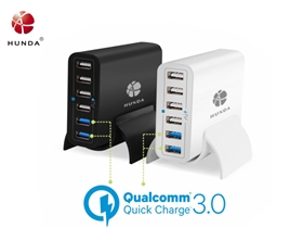 Qualcomm Certified Quick Charge 3.0 6 Port USB Power Adapter Charging Station