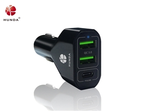 HUNDA 54W PD+2 QC3.0 USB Power Delivery Car Charger