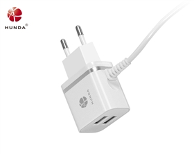 HUNDA 2USB Charger with Micro or Phone extension cable